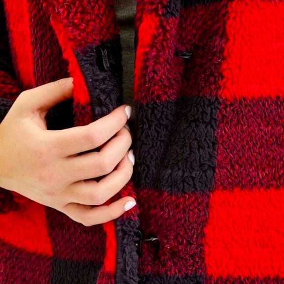 Steve Madden Plaid Sherpa Coat! Size XL! NWT! - Picture 2 of 10